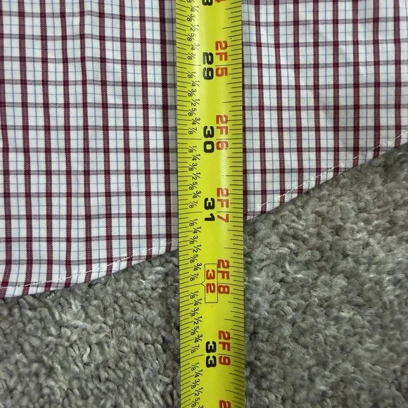 Brooks Brothers Regent Button Down Shirt Mens Large Red Red Plaid Long Sleeve - Picture 5 of 8